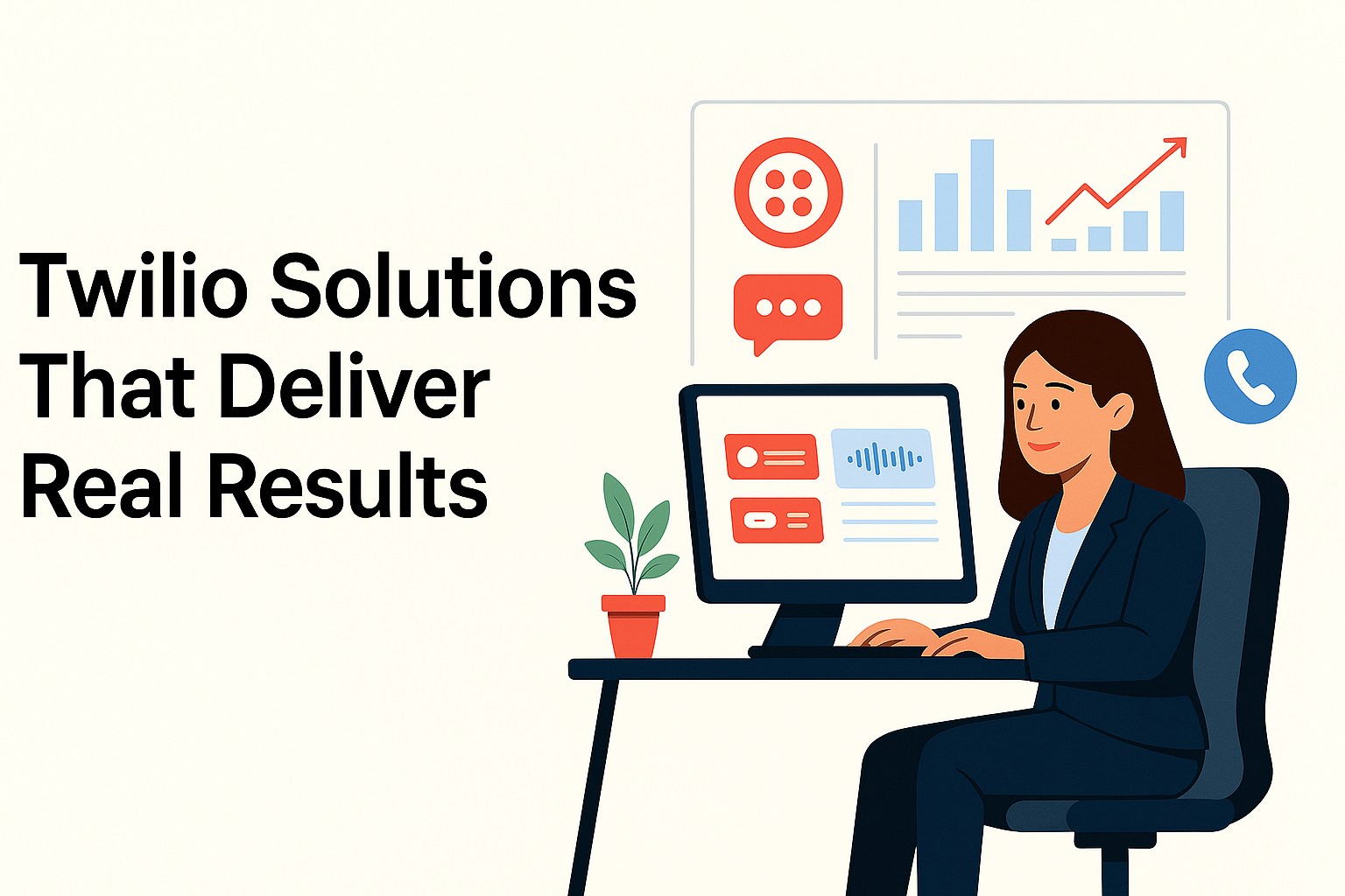 Twilio Solutions That Deliver Real Results - Professional working with communication dashboards and analytics